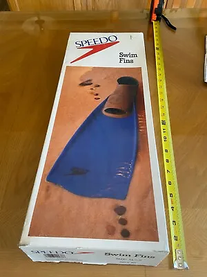 Vintage Speedo Unisex-Adult Swim Fins Rubber Long Blade 7-9 Medium Unopened Box • $20