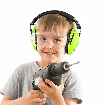$12.99 • Buy Adjustable Green Kids Safety Ear Muffs Ear Protection 26dB/SNR Noise Canceling