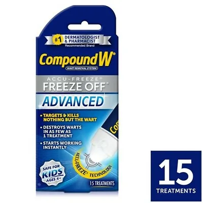 $21.99 • Buy Compound W Freeze Off Advanced Wart Remover With Accu-Freeze, 15 Applications