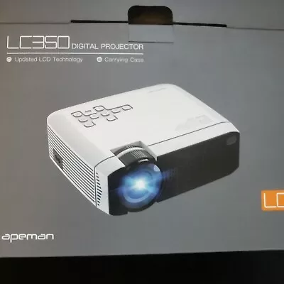 APEMAN LC350 3500 Lumens Mini Portable LCD Projector - White • £35