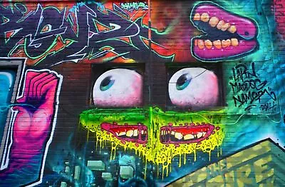 £89.90 • Buy Photo Wall Mural-GRAFFITI-(4185)-NON WOVEN-Wallpaper-Street Art Spray Can Design