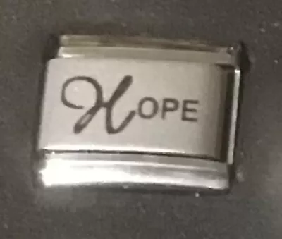 HOPE WHOLESALE LASER ITALIAN CHARM Link 9MM K37 • $12