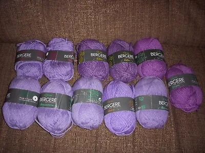 £12 • Buy BERGERE DE FRANCE 11 X 25g  PURPLE    PINK MIED WOOL YARN  MAGIC SPORT  MORE 