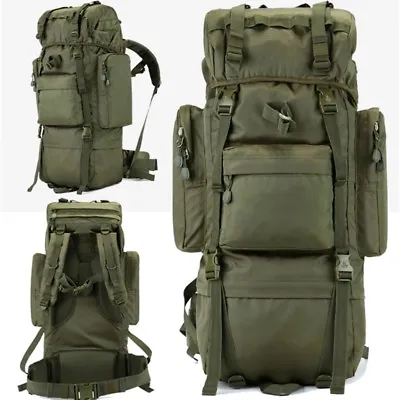 $54.64 • Buy 70L / 100L Waterproof Camping Hiking Army Camo Backpack Travel Gear Bag