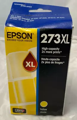 Genuine Epson 273XL High Yield Yellow Ink Cartridge New T273XL420 Date 11/22 Ink • $16.95