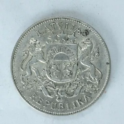 1926 Latvia Silver 2 Lati • $15