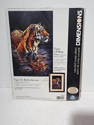 Dimensions Tiger Chilling Out Cross Stitch Kit 9  X 14  By Matthew Hillier 35222 • $24.99