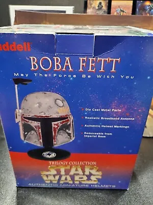 Star Wars Boba Fett Helmet Riddell Authentic 8  Trilogy Collection With Box • $130