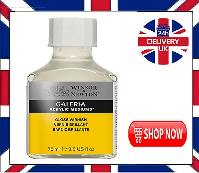 Winsor And Newton Galeria 75ml Gloss Acrylic Varnish FREE  FAST SHIPING IN UK • £11.76