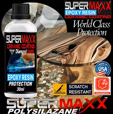 Epoxy Resin Bar & Table Top Ceramic Clear Coat Scratch Stain Heat Resistant • $29.95