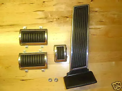 66-70 Mopar B Body 4 Speed Brake Clutch Accelerator Pedal Pads & Bezel Set • $139.85