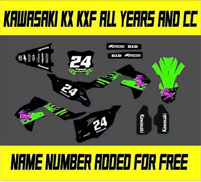 Kawasaki  Kx Kxf 65 85 125 250 450  Graphics Kit  Stickers Decals All Years  • £105