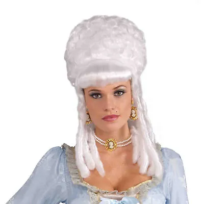 Marie Antoinette Wig Renaissance Victorian Versailles Queen White Womens Adult • $30.11