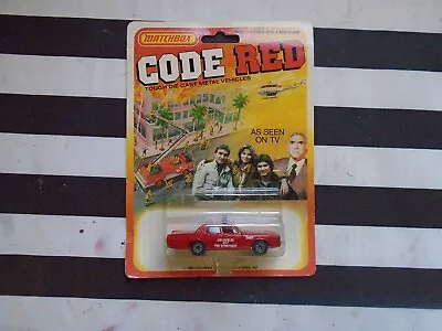 Matchbox Lesney 'Code Red' Fire Chief Car 1981 FACTORY SEALED BLISTER NOS RARE! • £24.99