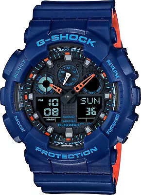 Casio G-Shock GA-100L-2A Blue Resin Men's Watch • $98.95