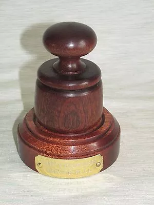 £23.99 • Buy  Wooden Palm Pocket Gavel & Sounding Block Any Lettering Engraved Mahogany Wood 