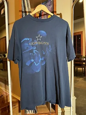 Vintage 1992 Distressed Dallas Cowboys Michael Irvin Emmitt Smith NFL T Shirt L • $35.50