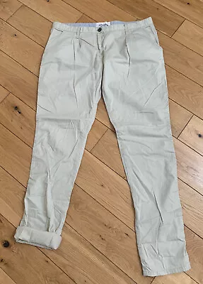 £14.99 • Buy Pre-loved Light Beige / Cream Chino's Trousers From Johnnie B Girls Size Uk 32r
