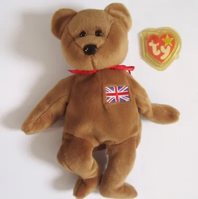 £4.50 • Buy TY Britannia The Bear (1997) Beanie Baby - UK Exclusive With Tag Detached