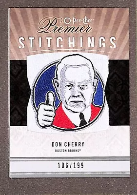 2009-10 O-Pee-Chee Premier Stitchings #PS-DC Don Cherry /199 • $39.99