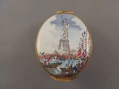 $199.99 • Buy Crummles England Enamel On Metal Trinket Box Statue Of Liberty Anniversary 1986