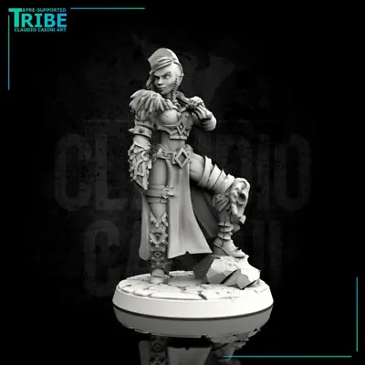 Female Barbarian Viking Fighter Miniature 28mm 32mm Dungeon Dragons D&D RPG • £11.57