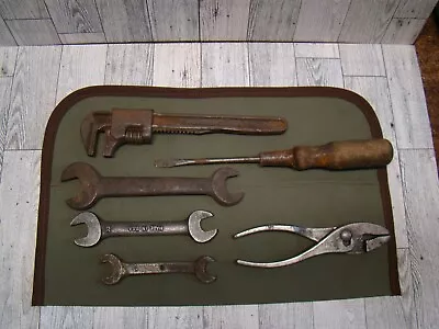 Vintage Tool Kit W/ Reproduction Tool Bag Vintage Tool Roll Old Tool Set Antique • $139.98