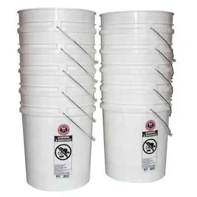 5 Gal. White Pail (10-Pack) Food Grade Safe Container BPA Free Non-Toxic  • $42.59