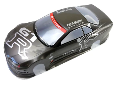 £19.01 • Buy Nissan GTR - GREY Prepainted (Printed) Bodyshell For 1:10 RC Car 190mm + Extras