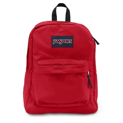Jansport Superbreak Red Tape Backpack School Bag Rucksack 25L JS00T5015XP • £19.50