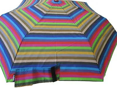 Totes Large Coverage  Automatic Umbrella  Water  Resistant Multi Color STRIPE • $19.99