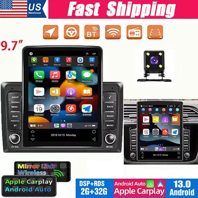 Android 13 Car Stereo GPS Navi Radio Player 2Din Wifi +Camera Carplay 9.7  2+32G • $146.99