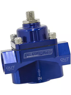 Aeroflow 2-Port Fuel Pressure Regulator -8 ORB Ports 1-4 PSI Blue (AF49-3001) • $93.40