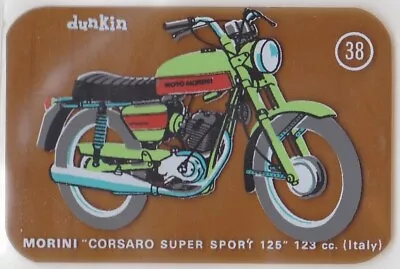 Vintage Moto Morini  Corsaro Super Sport 125  Motorcycle Trading Card #38 • $5.99