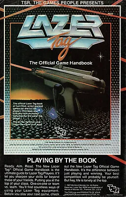 1980s Vintage TSR Lazer Tag Game Book Toy Gun Art Print Ad • £24.28