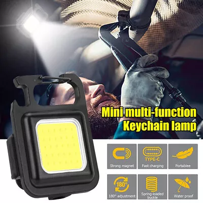 8000 Lumens Mini COB Flashlights Bright Rechargeable Keychain Small Flashlight • $3.12