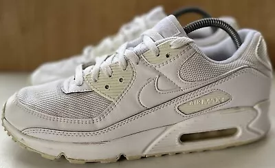 Nike Air Max 90 Mens Size US 9.5 Triple White Shoes Sneakers Runners Trainers • $45