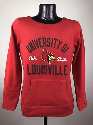 Women's Adidas Vintage Vault Louisville Cardinals Pullover Crew Sweatshirt NWT M • $32