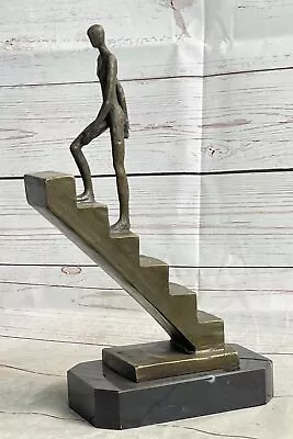 Mario Nick's Abstract Modern Stair Climbing Bronze Sculpture: Hand Made Art • $299