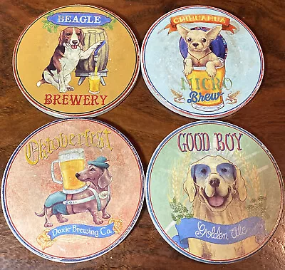 4 SET DOG BREWERIES Beer BEAGLE~CHIHUAHUA~GOLDEN RETRIEVER~DACHSHUND COASTERS! • $18