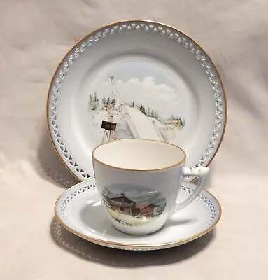 Bing & Grondahl Copenhagen Cup Saucer And Toast Plate Al I Hallingdal • $15