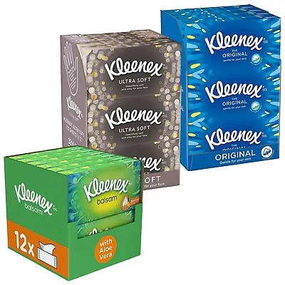 Kleenex Tissue Balsam UltraSoft Original Or Collection - 12 24 Or 36 Boxes • £59.99