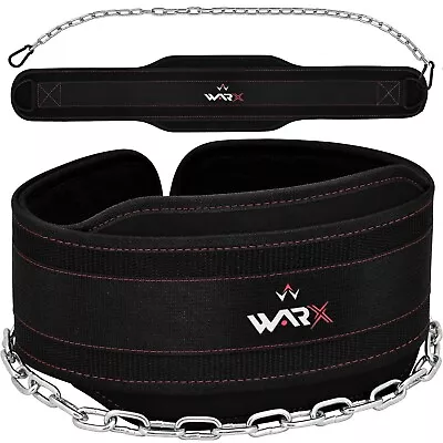 WARX Heavy Duty Dipping Belt Weight Lifting Dips Pull Up 36 Inches Long Chain • £10.99