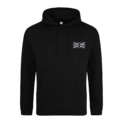 Prison Service Thin Grey Line Union Jack Embroidered Hoodie Hooded Sweatshirt • £24.99