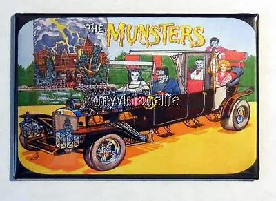 Vintage THE MUNSTERS Lunchbox 2  X 3  Fridge MAGNET Art • $8.25