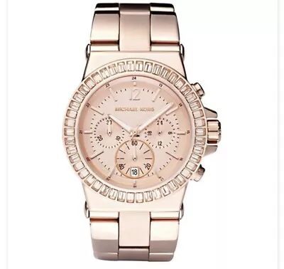 Michael Kors Baguette-Bezel Watch Women Rose Gold. MK5412. • $75