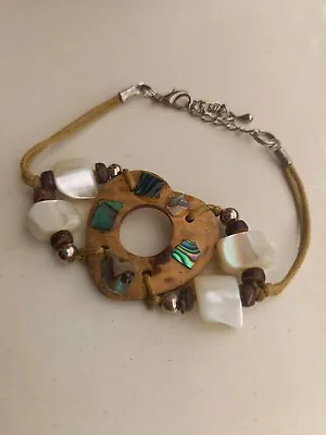 Beautiful Abalone Shell And Mother Of Pearl Bracelet • £4.49