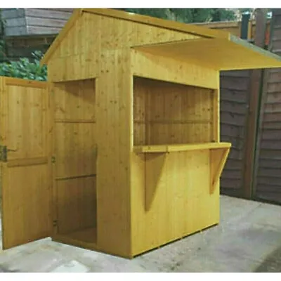 £1069.94 • Buy 6x4 GARDEN BAR SHED OUTDOOR WOODEN DRINKS HATCH PATIO SHIPLAP TIMBER WOOD STORE