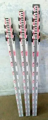 Set Of 3 4 5 6 Meter Aluminium Survey Staff For Laser Grade Rods Land Surveying • £174.01