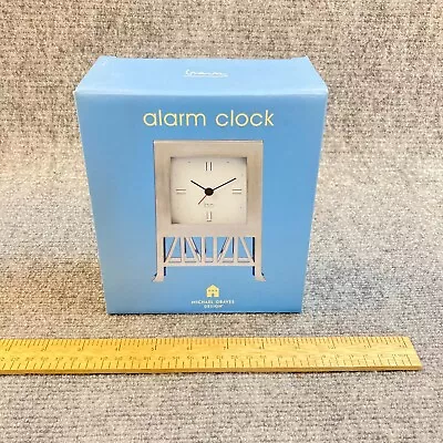 Michael Graves Design Alarm Clock Satin Nickel Finish Quartz Movement • $22